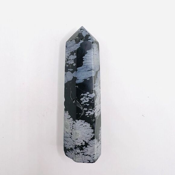 Snowflake Obsidian Crystal Tower (#12) IMPERFECT - Picture 7 of 10